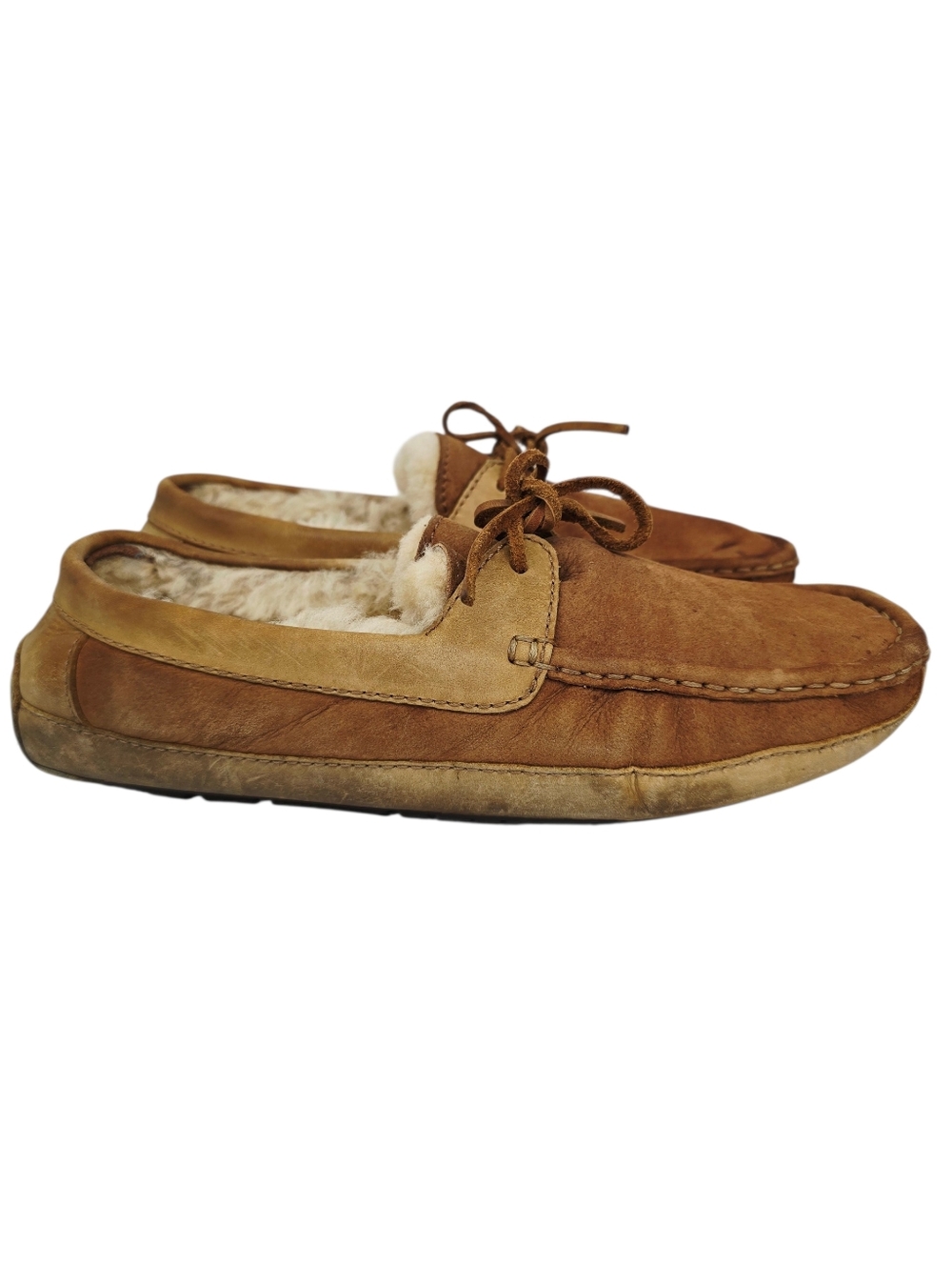 UGG Men's Byron Sheepskin Moccasins Slippers Tan 10